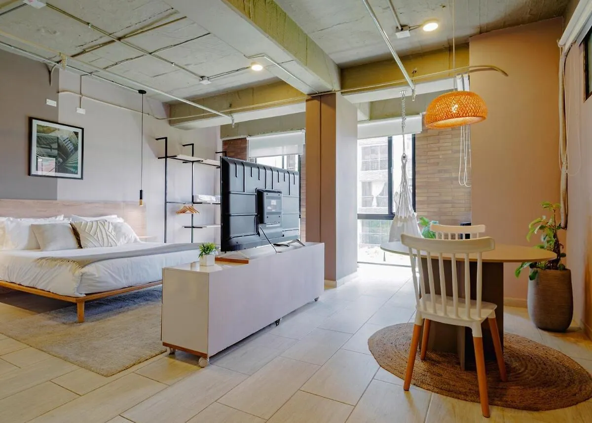 公寓 Cozy And Bright Studio Loft In Central Laureles 麦德林 哥伦比亚